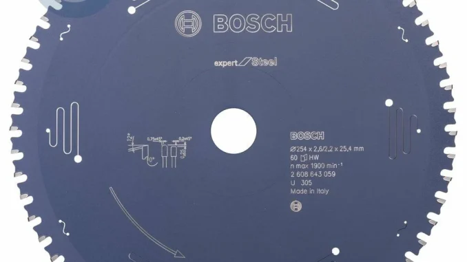 Bosch - Expert Serisi Metal için Daire Testere Bıçağı 254*25,40 mm 60 Diş