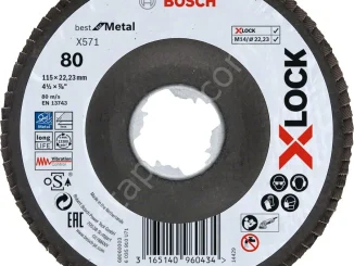Bosch - X-LOCK - 115 mm 80 Kum Best Serisi Metal Flap Disk 2608619199